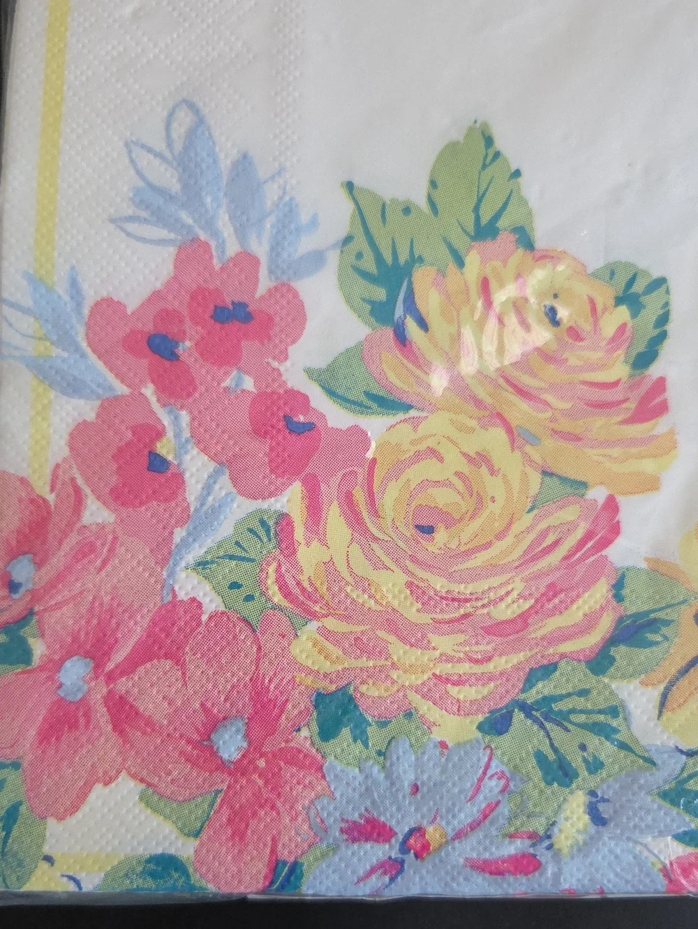 Laura Ashley Paper Lunch Napkins Pink Floral 2 packs 40 count each 3 ply